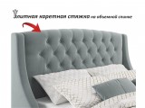 Мягкая кровать Stefani 1600 серая с подъемным механизмом недорого