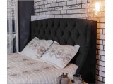 Мягкая кровать Stefani 1600 темная с ортопед. основанием с матра фото