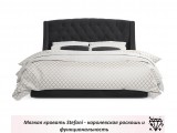Мягкая кровать Stefani 1600 темная с ортопед. основанием с матра от производителя