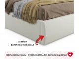 Мягкая кровать Stefani 1600 беж с ортопед. основанием с матрасом от производителя