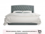 Мягкая кровать "Stefani" 1800 серая с ортопед. основан купить