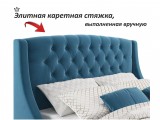 Мягкая кровать Stefani 1800 синяя с ортопед. основанием с матрас распродажа