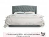 Мягкая кровать Stefani 1800 серая с ортопед. основанием с матрас распродажа