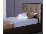 Мягкая кровать Селеста 900 мокко с ортопед.основанием с матрасом купить