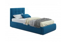 Детская кровать Мягкая Selesta 900 синяя подъем.механизмом