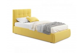 Мягкая кровать Selesta 900 желтая с подъем.механизмом с матрасом ГОСТ