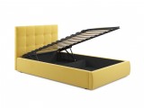 Мягкая кровать Selesta 1200 желтая с подъем.механизмом с матрасо от производителя