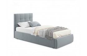 Мягкая кровать Selesta 900 серая с подъем.механизмом с матрасом PROMO B COCOS