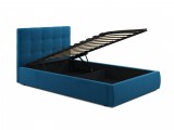 Мягкая кровать Selesta 1200 синяя с подъем.механизмом с матрасом от производителя