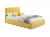 Мягкая кровать Selesta 1200 желтая с подъем.механизмом с матрасо недорого
