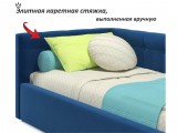 Односпальная кровать-тахта Bonna 900 синяя с подъемным механизмо фото