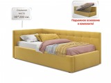 Односпальная кровать-тахта Bonna 900 желтая с подъемным механизм фото