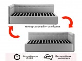 Односпальная кровать-тахта Bonna 900 белый ортопед.основание купить