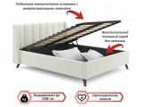 Мягкая кровать Betsi 1600 беж с подъемным механизмом недорого