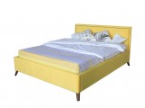 Мягкая кровать Melani 1600 желтая ортопед.основание с матрасом P недорого