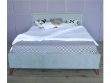Мягкая кровать Melani 1600 серая ортопед.основание с матрасом PR распродажа