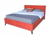 Мягкая кровать Melani 1600 оранж ортопед.основание с матрасом АС недорого