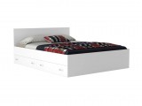 Двуспальная белая кровать "Виктория" 1600 с выдвижными недорого