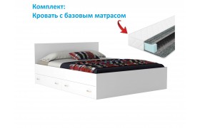Кровать Широкая двуспальная белая 