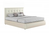 Мягкая интерьерная кровать "Селеста" 1б00 белая недорого