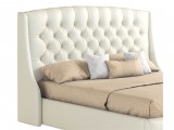 Мягкая кровать "Стефани" 1800 белая с подъемным механи распродажа