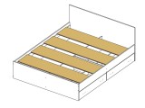 Кровать Доминика с блоком и ящиками 160 (Белый) с матрасом PROMO фото