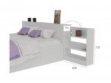 Кровать Доминика с блоком и ящиками 140 (Белый) с матрасом PROMO фото