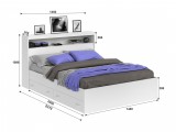 Кровать Виктория белая 140 с блоком, ящиками и матрасом ГОСТ недорого