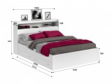 Кровать Виктория белая 180 с блоком, ящиками и матрасом PROMO B  от производителя