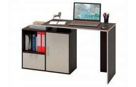 Письменный стол Слим-3, прямой/угловой венге / дуб молочный