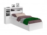 Кровать Виктория белая 90 с блоком, 1 тумбой и матрасом ГОСТ недорого