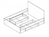 Кровать Доминика с блоком и ящиками 140 (Дуб Золотой/Белый) распродажа