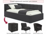 Односпальная кровать-тахта Bonna 900 шоколад ортопед.основание с недорого