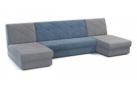 Диван угловой П-образный Баден NEXT 369 угловой Bravo grey/Bravo blue/Bravo grey