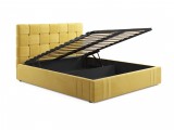 Мягкая кровать Tiffany 1600 желтая с подъемным механизмом с матр купить