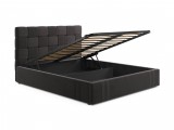 Мягкая кровать Tiffany 1600 шоколад с подъемным механизмом с мат распродажа
