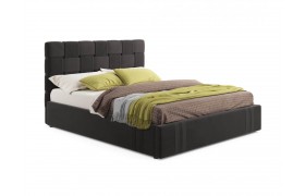 Полутороспальная кровать Мягкая Tiffany 1600 шоколад с подъемным механизмом мат