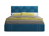 Мягкая кровать Tiffany 1600 синяя с ортопедическим основанием с  фото