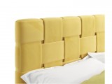 Мягкая кровать Tiffany 1600 желтая с ортопедическим основанием с от производителя