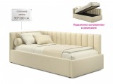 Мягкая кровать Milena 900 беж с подъемным механизмом фото
