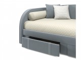 Мягкая кровать Elda 900 серая с ортопедическим основанием и матр распродажа