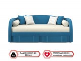 Мягкая кровать Elda 900 синяя с ортопедическим основанием и матр недорого