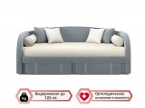 Мягкая кровать Elda 900 серая с ортопедическим основанием и матр купить
