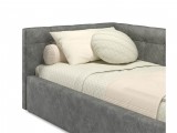 Односпальная кровать-тахта Bonna 900 кожа графит с подъемным мех распродажа