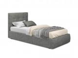 Мягкая кровать Selesta 900 кожа графит с подъемным механизмом недорого