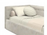 Односпальная кровать-тахта Bonna 900 кожа кремовый с подъемным м распродажа