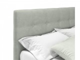 Мягкая кровать Selesta 1400 кожа серый с подъемным механизмом распродажа