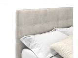 Мягкая кровать Selesta 1800 кожа кремовый с подъемным механизмом купить