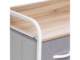 Комод Leset Ноа 5 ящ., Каркас Белый, Светло-серый от производителя