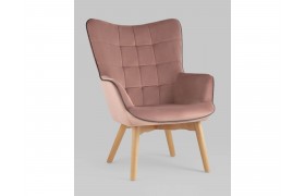 Кресло Stool Group Манго велюр розовый